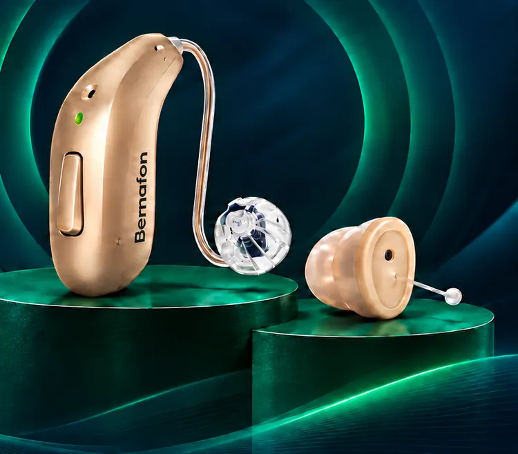 Aparatos auditivos de grado médico Bernafon: retroauricular e intracanal